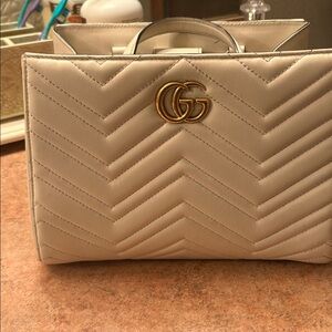 Gucci Ivory Quilted Shoulder Bag